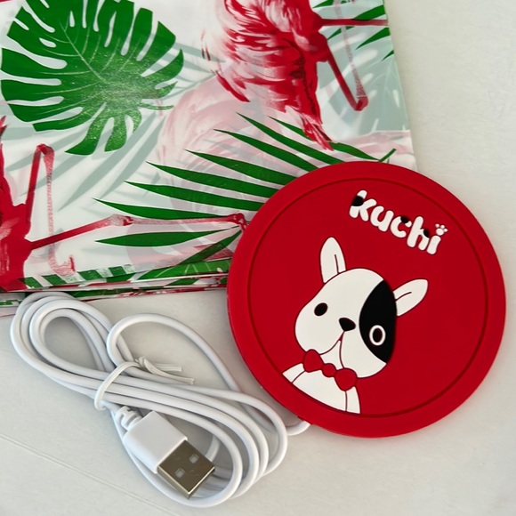 USB Kuchy Coaster French Bull Dog Coaster Mug Heater Mug Pad Mug Warmer Pets - Picture 4 of 5
